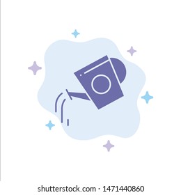 Water Tank, Beverage, Bottle, Tank, Water Blue Icon on Abstract Cloud Background. Vector Icon Template background