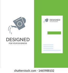 Water Tank, Beverage, Bottle, Tank, Water Grey Logo Design and Business Card Template. Vector Icon Template background
