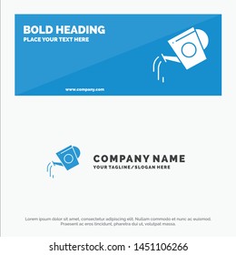 Water Tank, Beverage, Bottle, Tank, Water SOlid Icon Website Banner and Business Logo Template
