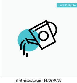 Water Tank, Beverage, Bottle, Tank, Water turquoise highlight circle point Vector icon. Vector Icon Template background
