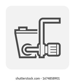 Bomba de agua y diseño de vectores de tanque de agua.