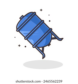 Water Tank Clipart Cartoon Vector Illustration - Isolated on a White Background.