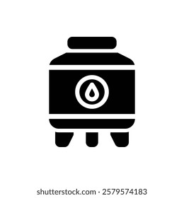 Water Tank Glyph Icon. Water Tank Icon