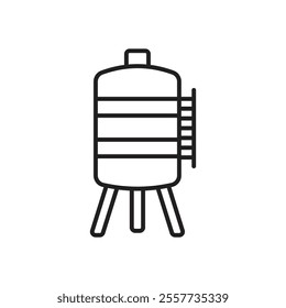 Water tank icon Black and white logo