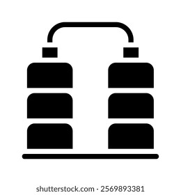 Water tank icon. Concept of water storage and supply.