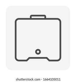 Water tank icon or water container. Using storage liquid and water i.e. rain, natural and tap water for drinking, irrigation, agriculture, farming, livestock, food preparation, fire suppression etc.
