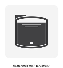 Depósito de agua para el almacenamiento de vectores de agua diseño de icono.