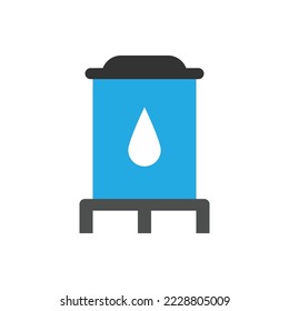 Water tank icon design template vector isolated illustration