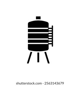 Water tank icon Isolated flat vector in outline