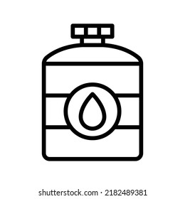 Water Tank Icon. Line Art Style Design Isolated On White Background