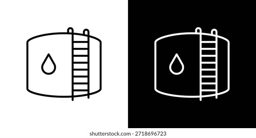 Elemento del logotipo del icono del tanque de agua. Ilustración vectorial. EPS10