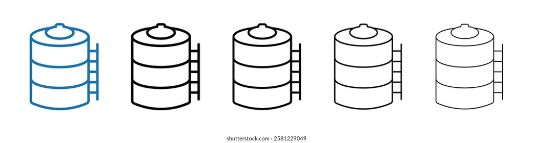 Water tank icon Outline vector logo for web ui