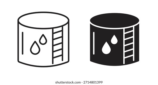 Icono del tanque de agua. Elemento de diseño de icono de Vector plano.