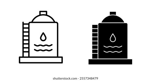 Water tank Icon set,Symbol isolated white background. vector illustration. color editable.