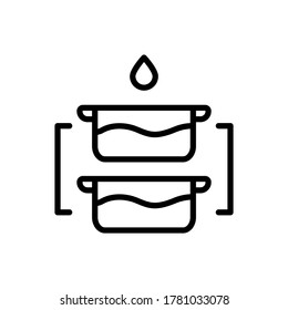 Water tank icon. Simple line, outline vector elements of aqua icons for ui and ux, website or mobile application