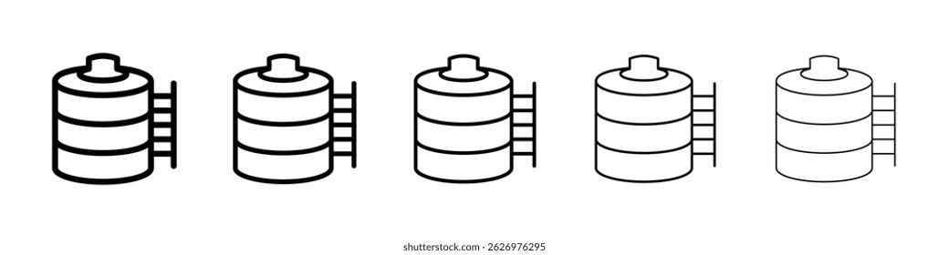 Wassertank Symbol Einfache dünne Linie flaches Symbol