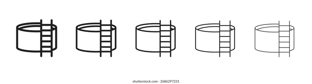 Wassertank Symbol einfache Vektorgrafik-Set. Grafische Darstellung