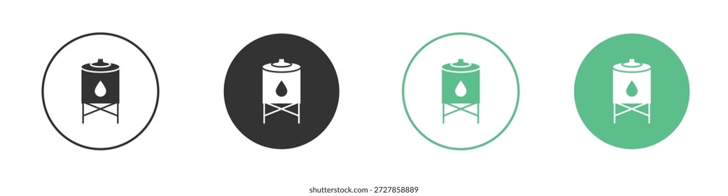 Icono del tanque de agua en estilo sólido se puede utilizar para el Web, móvil, ui