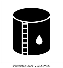 Water tank Icon. Symbol isolated on white background. vector illustration.