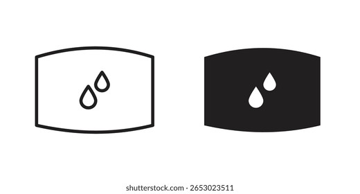 Water tank icon symbol set in black. line and flat icons
