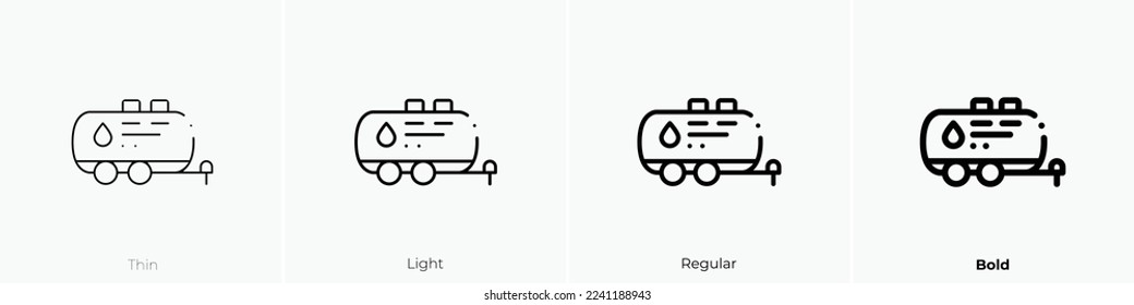 water tank icon. Thin, Light Regular And Bold style design isolated on white background