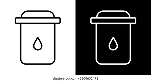 Water tank icon Thin line illustration vector.