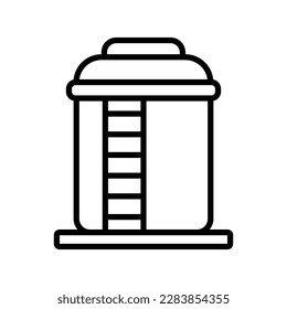 plantilla de diseño de vectores de icono del depósito de agua en fondo blanco