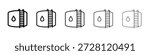 Water tank icon vector in editable stroke linear pictogram