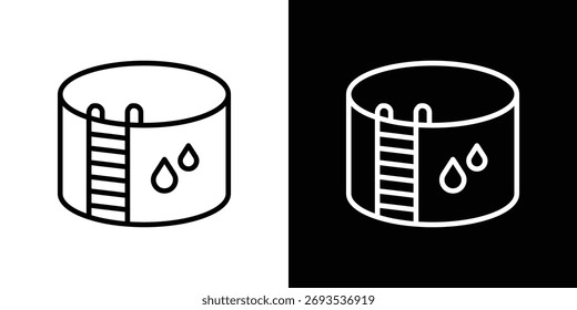 Gráficos de Vector de icono de tanque de agua en trazos