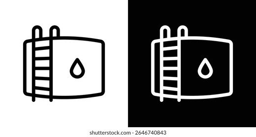 Water tank icon vector simple element illustration editable