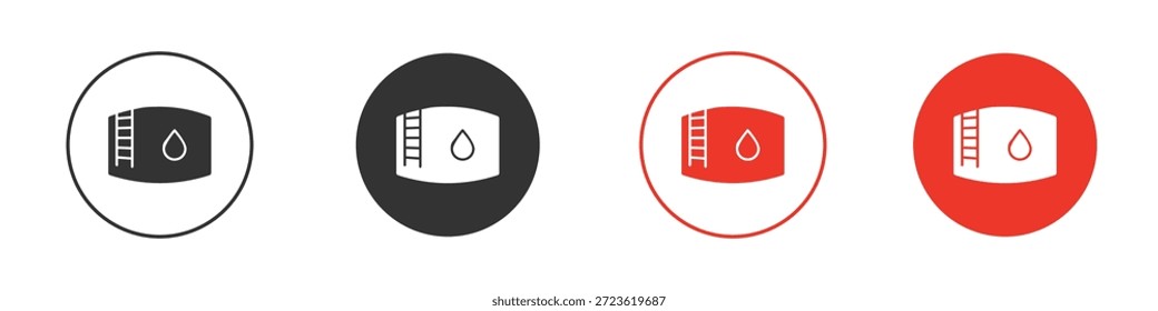 Icono del tanque de agua. Diseño de Vector de Web
