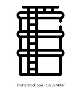 Wassertank-Linie Symbol Vektorgrafik. Wassertankschild. isoliertes Kontursymbol