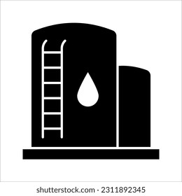 Water tank linear icon. Modern outline Water tank logo concept on white background from Industry collection. vector illustration.