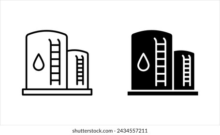 Icono lineal del tanque de agua. Concepto moderno del logotipo del tanque de agua sobre fondo blanco de la colección de la industria. ilustración vectorial.