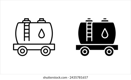 Icono lineal del tanque de agua. Concepto moderno del logotipo del tanque de agua sobre fondo blanco de la colección de la industria. ilustración vectorial.