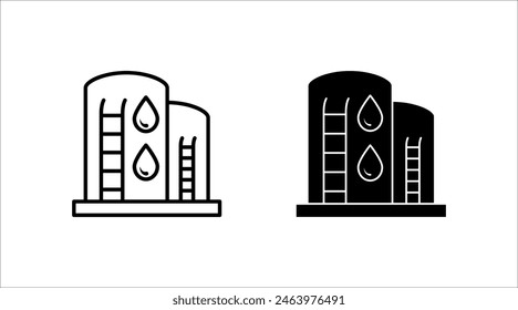 Water tank linear icon set. Modern outline Water tank logo concept on white background from Industry collection. vector illustration.