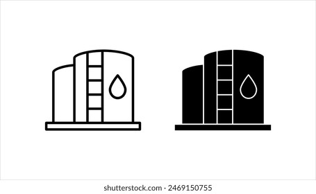 Water tank linear icon set. Modern outline Water tank logo concept on white background from Industry collection. vector illustration.