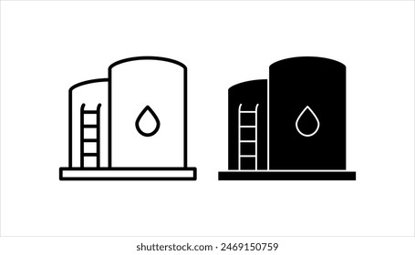 Water tank linear icon set. Modern outline Water tank logo concept on white background from Industry collection. vector illustration.