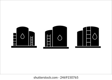 Icono lineal del tanque de agua. Concepto moderno del logotipo del tanque de agua sobre fondo blanco de la colección de la industria. Ilustración vectorial.