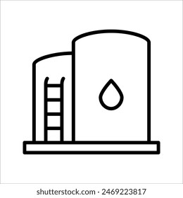 Water tank linear icon set. Modern outline Water tank logo concept on white background from Industry collection. vector illustration.