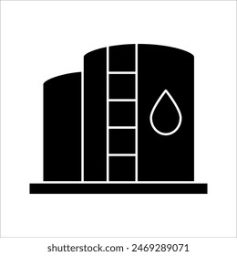 Icono lineal del tanque de agua. Concepto moderno del logotipo del tanque de agua sobre fondo blanco de la colección de la industria. Ilustración vectorial.