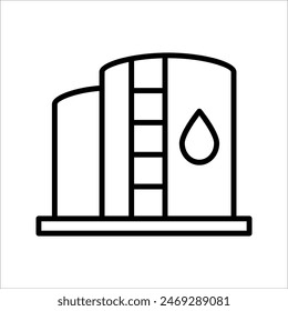 Water tank linear icon set. Modern outline Water tank logo concept on white background from Industry collection. vector illustration.