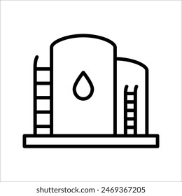 Water tank linear icon set. Modern outline Water tank logo concept on white background from Industry collection. vector illustration.