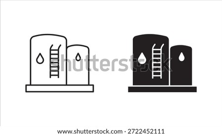 Water tank linear icon set. Modern outline Water tank logo concept on white background from Industry collection. vector illustration.