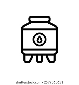 Water Tank Outline Icon. Water Tank Icon