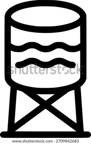Water Tank sign, symbol, vector, art