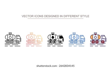 Water Tank Truck icon design with white background stock illustration