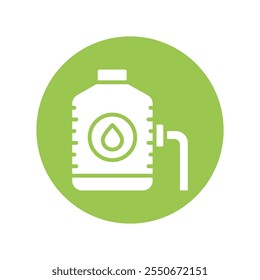 Vector del tanque de agua Glyph Circle . Archivo Eps 10