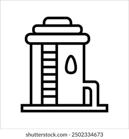 water tank vector icon line template