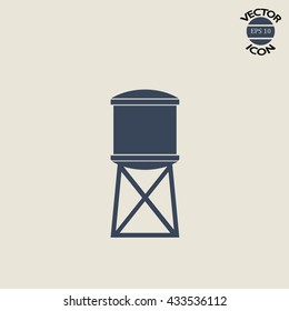 Water tank. Vector illustration